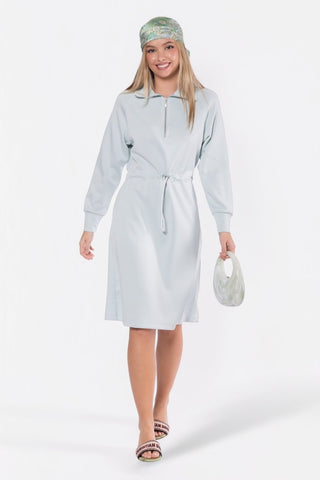 Mina Half Zip Dress 42" (Mint)