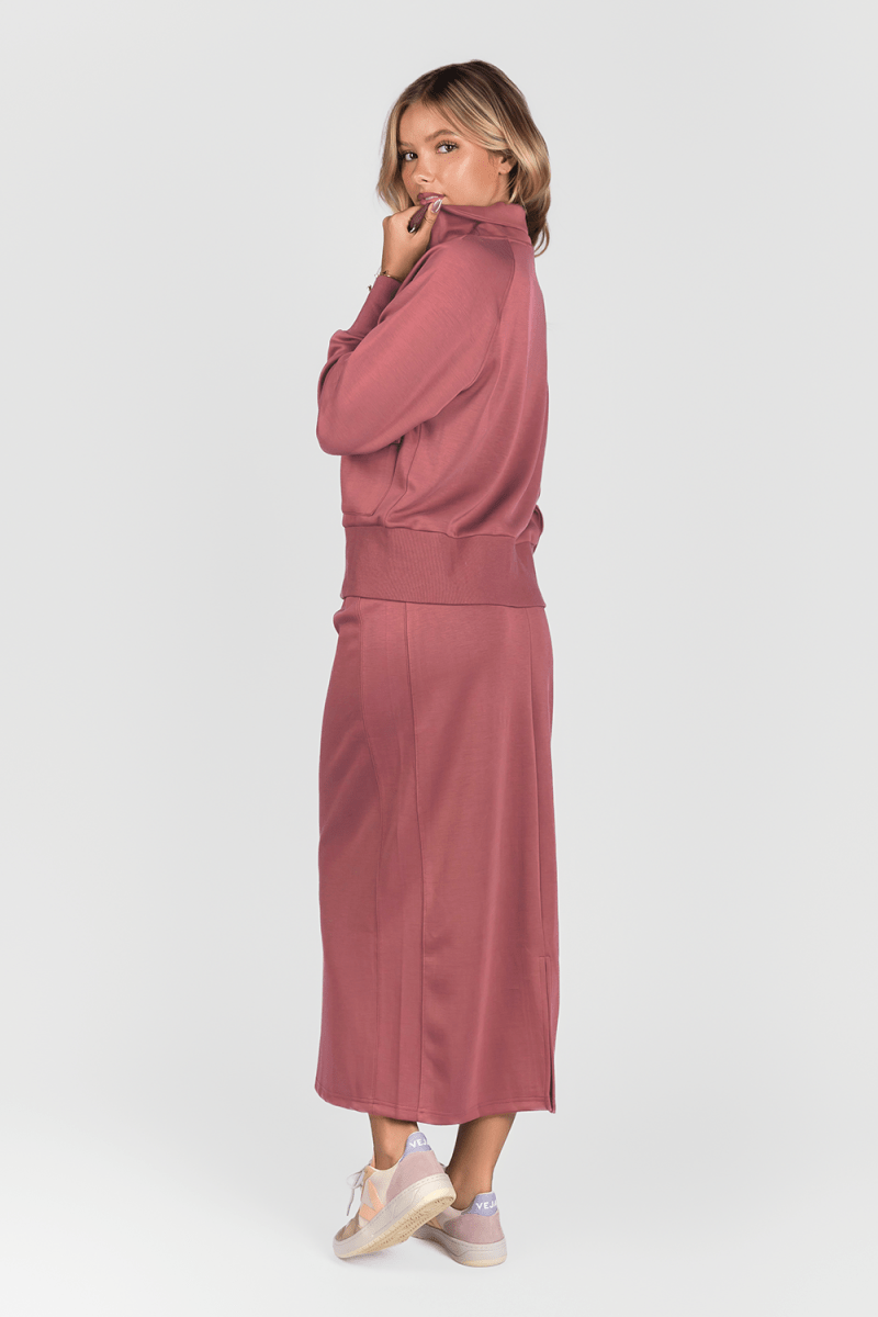 Mina Skirt 35" (Dusty Rose) - Glamourous Grace