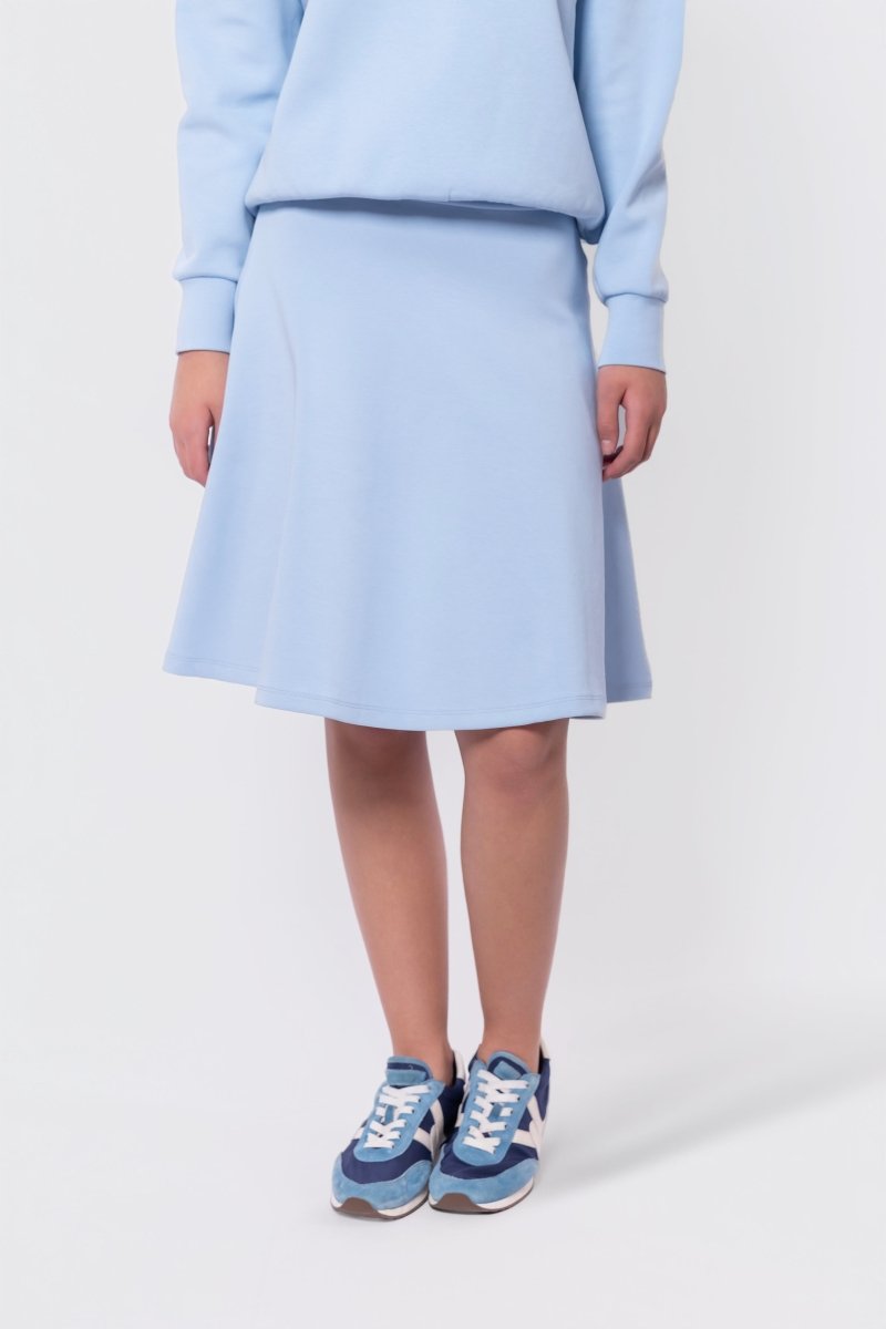 Mina Swing Skirt 23" (Baby Blue) - Glamourous Grace