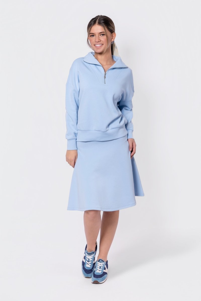 Mina Swing Skirt 23" (Baby Blue) - Glamourous Grace