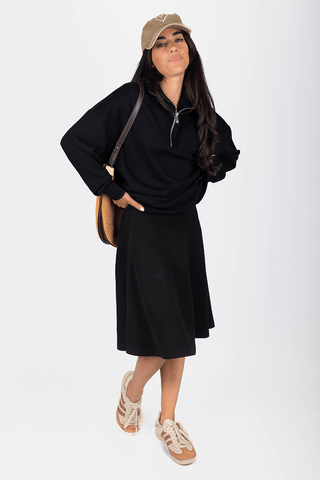 Mina Swing Skirt 23" (Black)