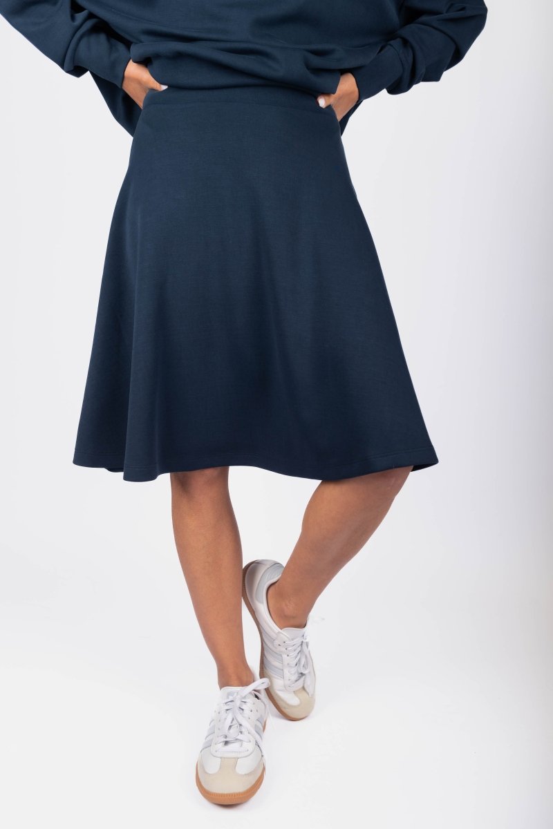 Mina Swing Skirt 23" (Navy) - Glamourous Grace