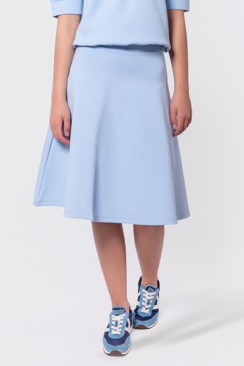 Mina Swing Skirt 26" (Baby Blue) - Glamourous Grace