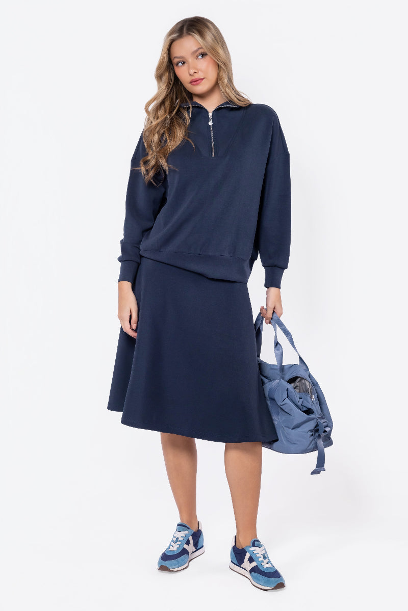 Mina Swing Skirt 26" (Navy) - Glamourous Grace