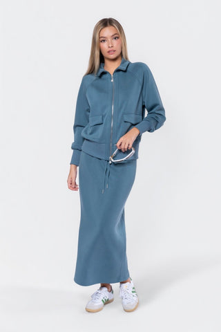 Mina Zip Up Jacket (Sage)