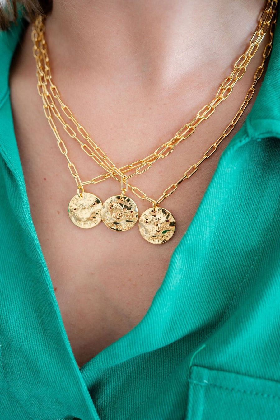 Mini Beach Tag Charm Necklace – 18k Gold Plated - Glamourous Grace