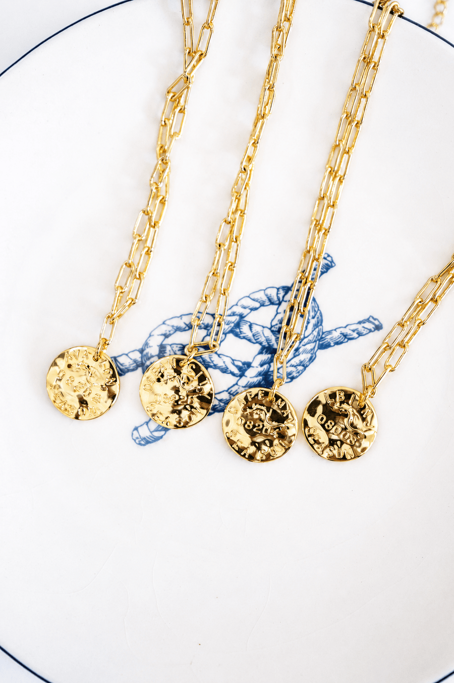 Mini Beach Tag Charm Necklace – 18k Gold Plated - Glamourous Grace