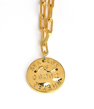 Mini Beach Tag Charm Necklace – 18k Gold Plated - Glamourous Grace
