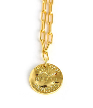 Mini Beach Tag Charm Necklace – 18k Gold Plated - Glamourous Grace