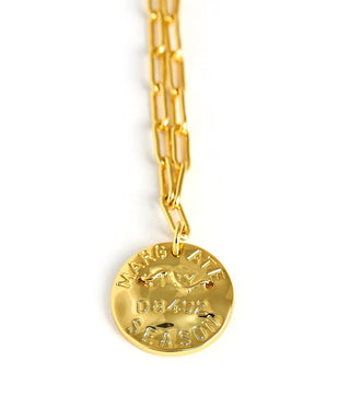 Mini Beach Tag Charm Necklace – 18k Gold Plated - Glamourous Grace