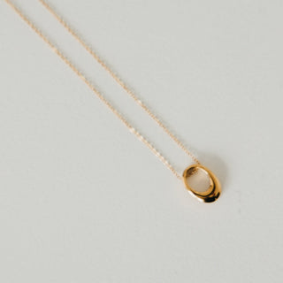 Mini Open Oval Pendant Necklace - WATERPROOF