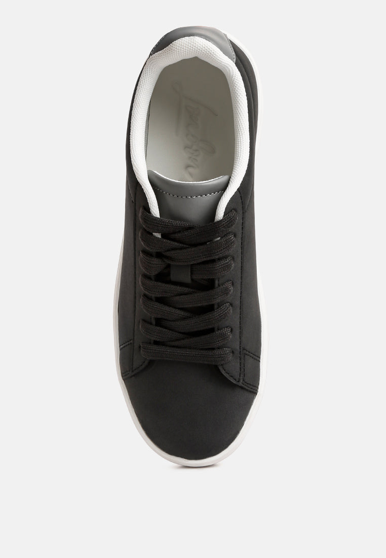 Minky Lace Up Casual Sneakers - Glamourous Grace