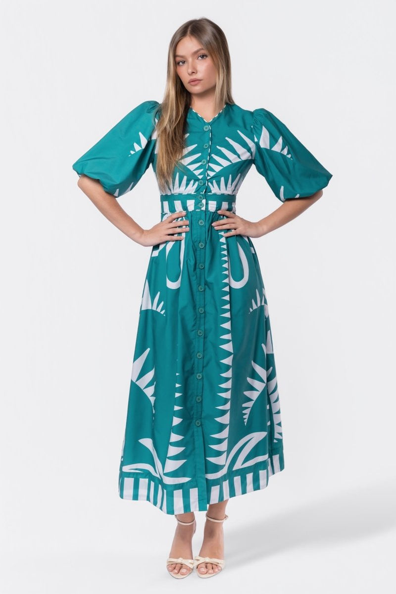 Mirella Dress (Green) - Glamourous Grace