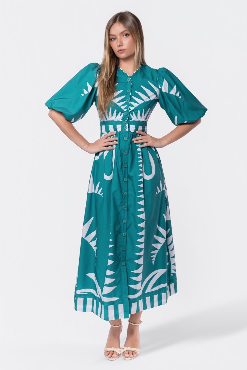 Mirella Dress (Green) - Glamourous Grace