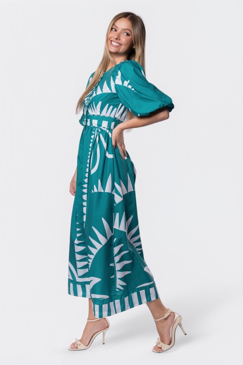 Mirella Dress (Green) - Glamourous Grace