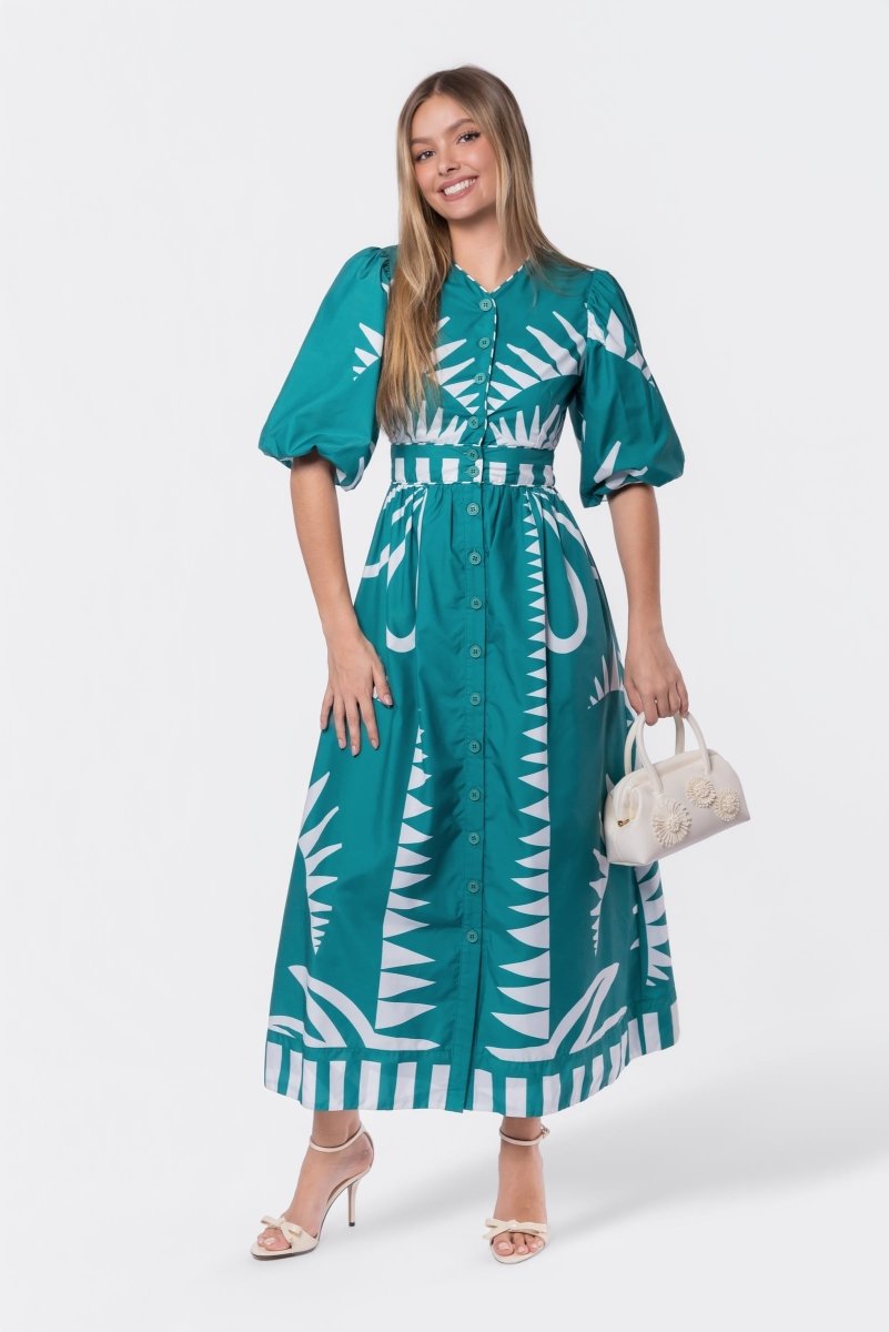 Mirella Dress (Green) - Glamourous Grace