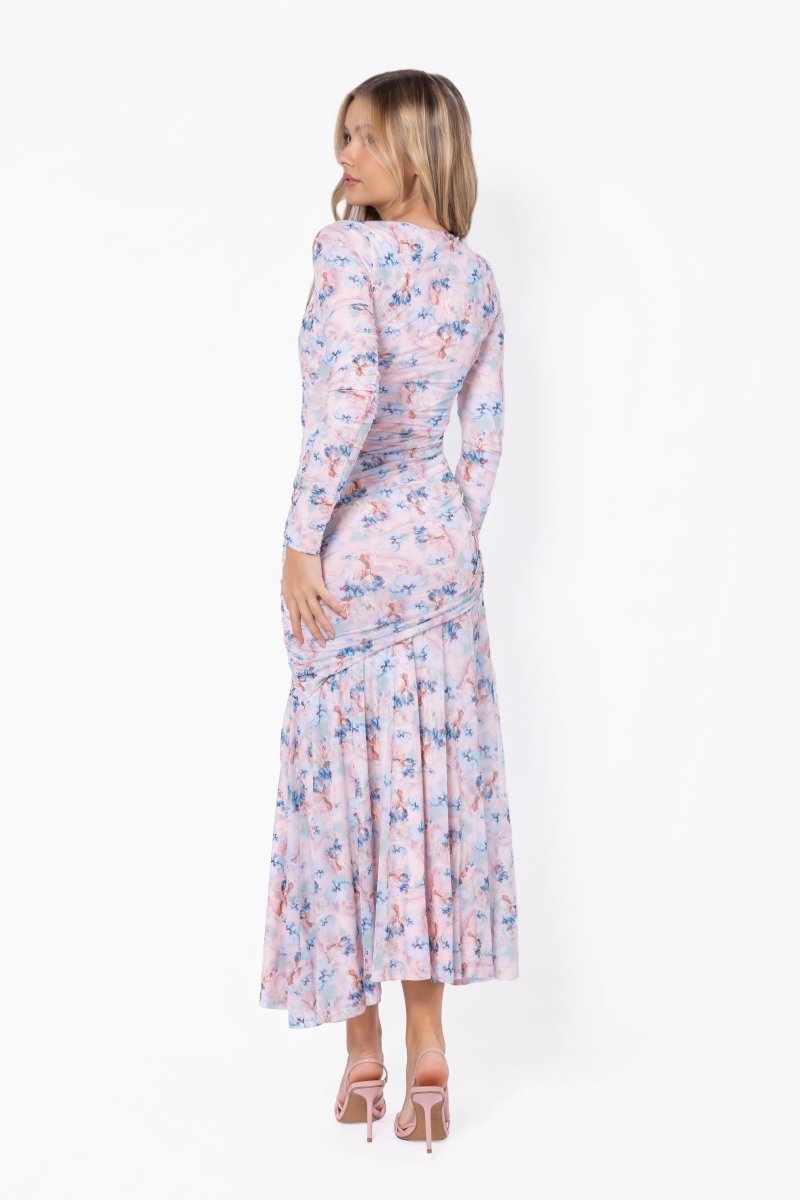 Miri Dress (Light Pink Flower) - Glamourous Grace