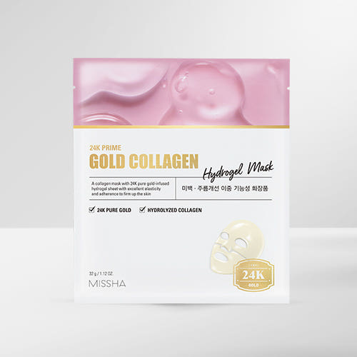 MISSHA 24K Prime Gold Collagen Hydrogel Mask 32g x 5ea - Glamourous Grace