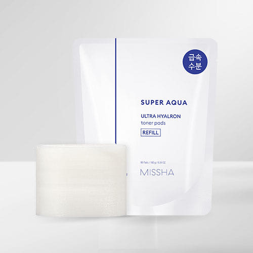 MISSHA Super Aqua Ultra Hyalron Toner Pad 180g/90pads (Refill) - Glamourous Grace