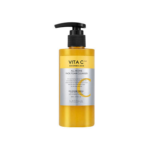 MISSHA Vita C Plus All In One Pack Foam Cleanser 200ml - Glamourous Grace