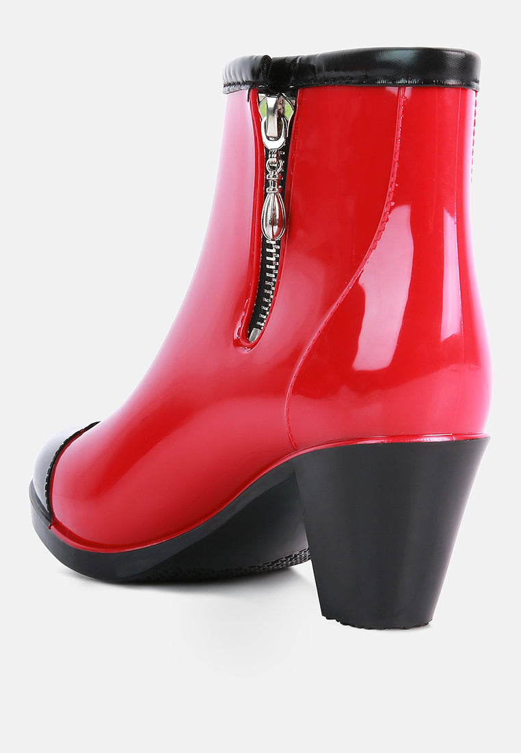 Mizzle Smart Block Heel Rainboots - Glamourous Grace