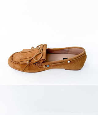 Moccasin Flats in Tan - Glamourous Grace