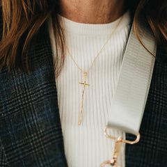 Modern Cross Necklace - WATERPROOF