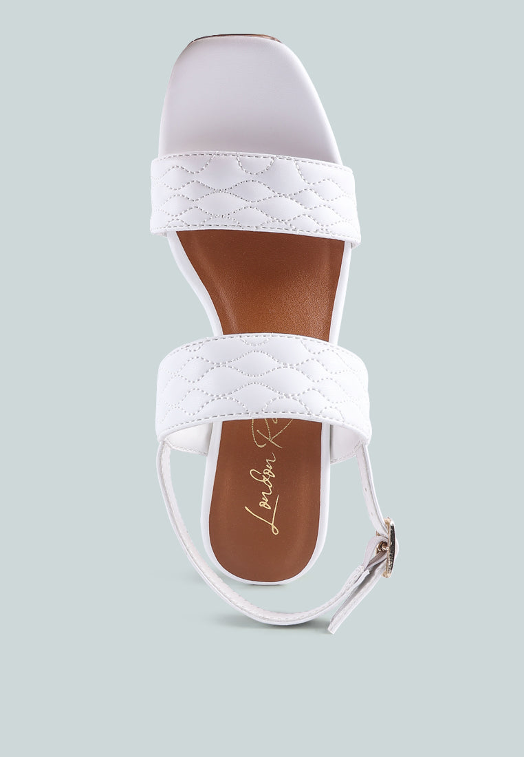 Mohana Quilted High Wedge Heel Sandals - Glamourous Grace