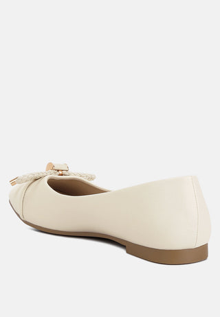 Moi Metallic Embellished Flat Ballerinas