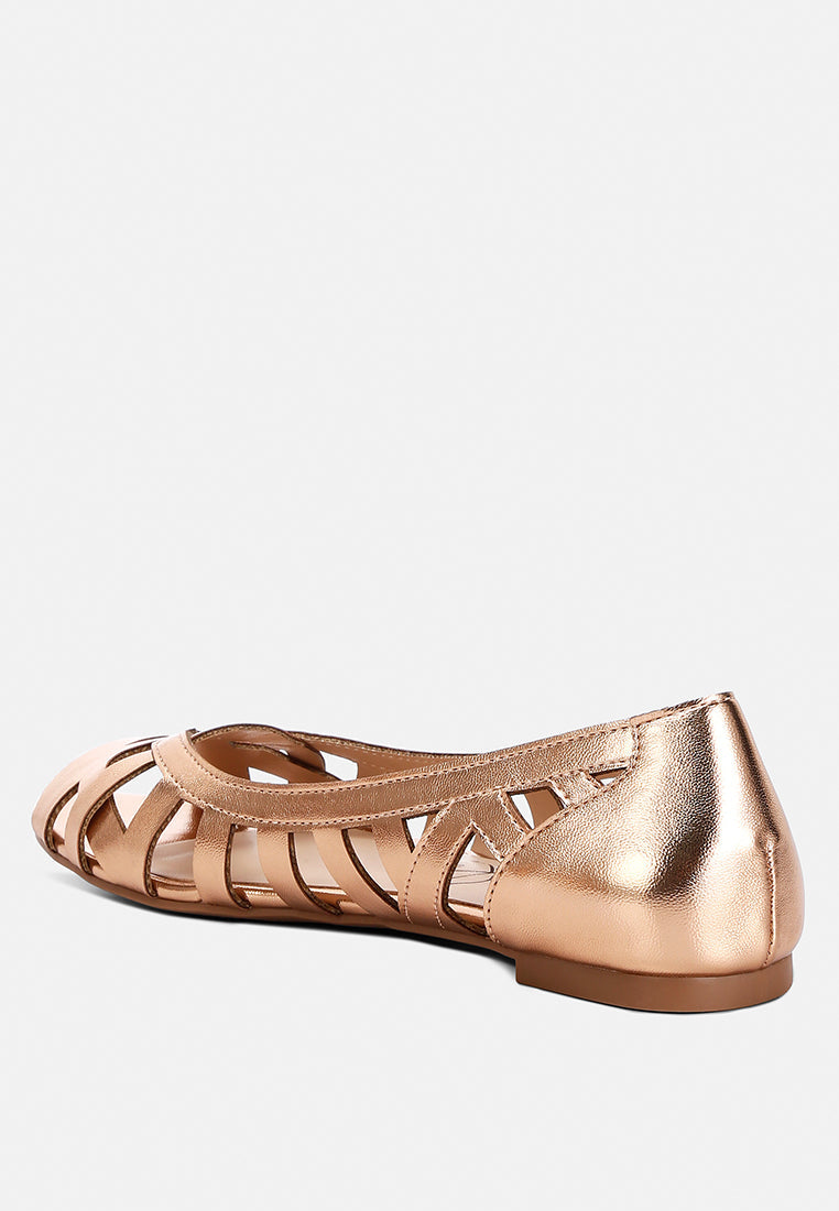 Moira Woven Peep Toe Flats - Glamourous Grace
