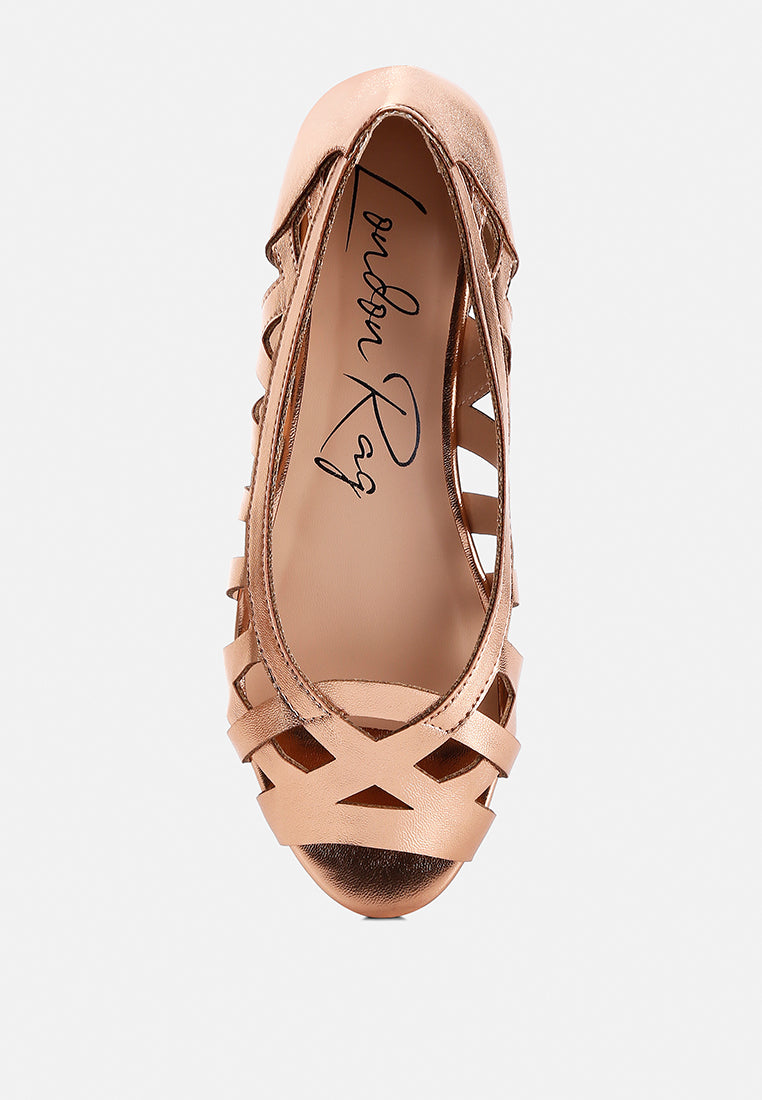 Moira Woven Peep Toe Flats - Glamourous Grace