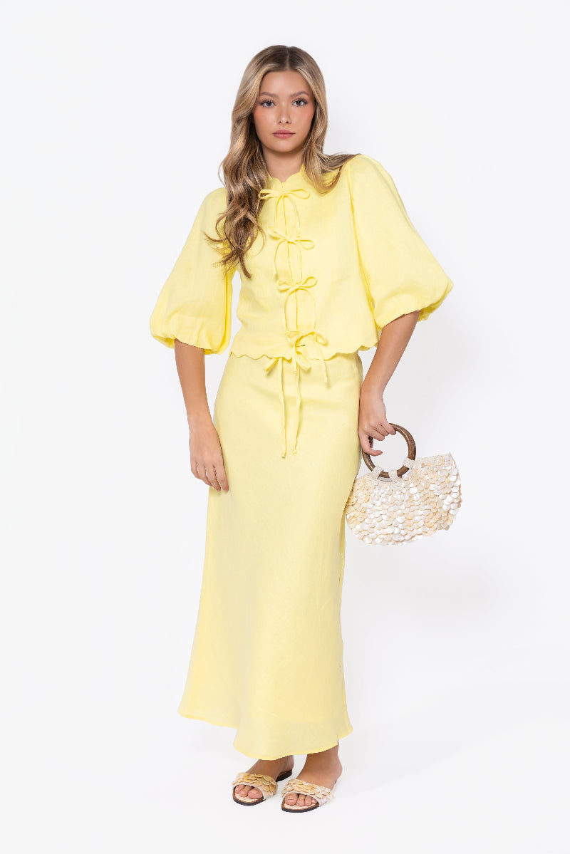 Molly Skirt (Light Yellow) - Glamourous Grace