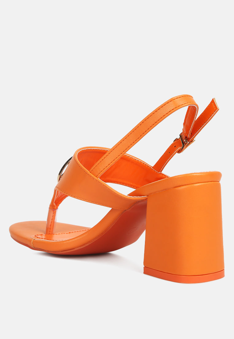 Monde Block Heel Thong Sandals - Glamourous Grace