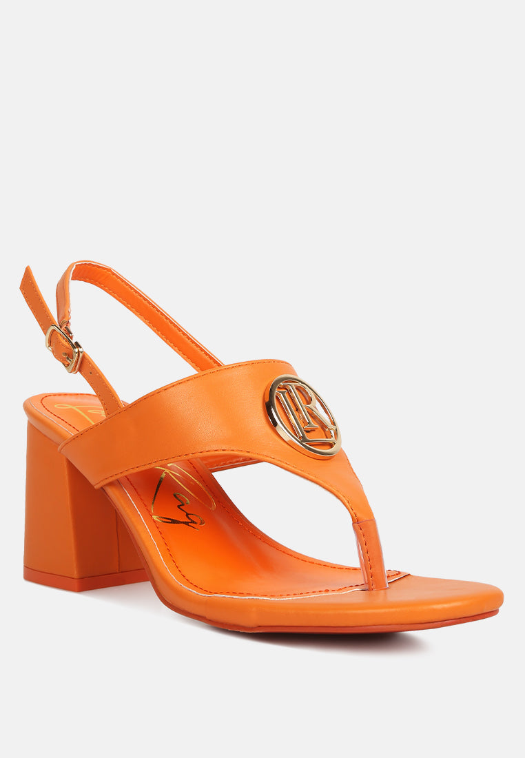 Monde Block Heel Thong Sandals - Glamourous Grace