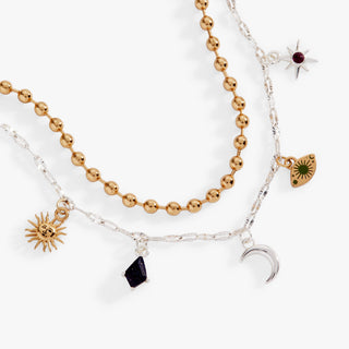 Moon Magic 2 Row Charm Bracelet