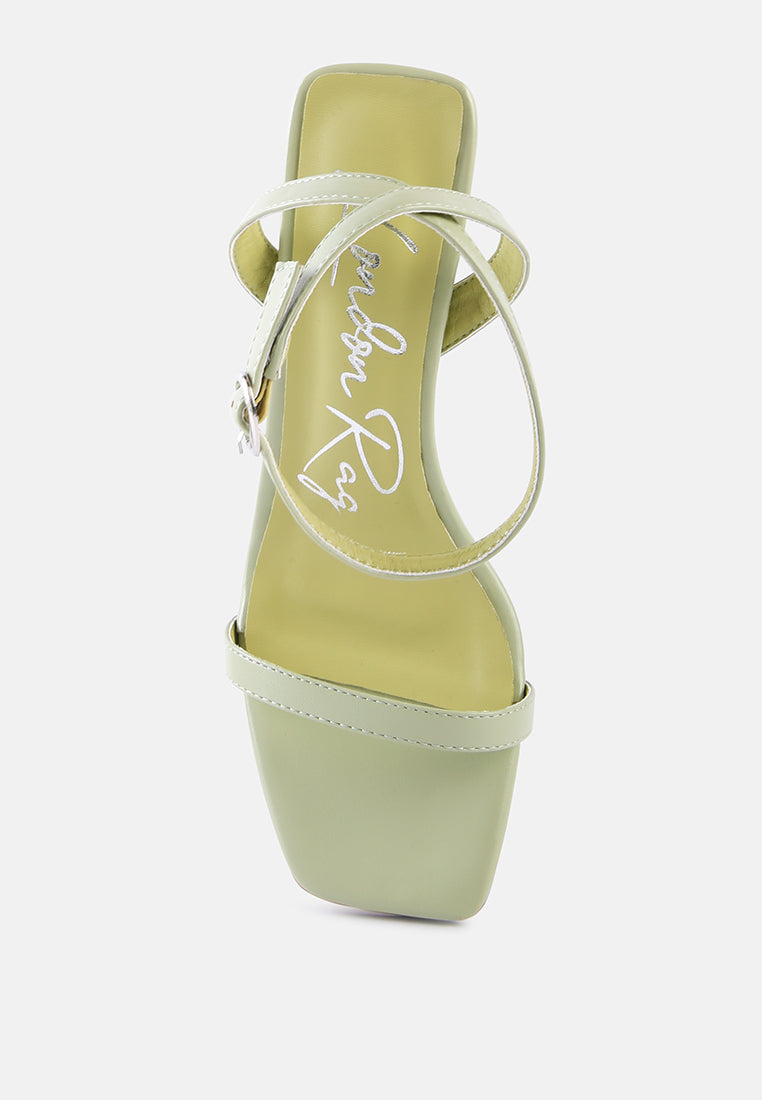 Mooncut Ankle Strap Block Heel Sandals - Glamourous Grace