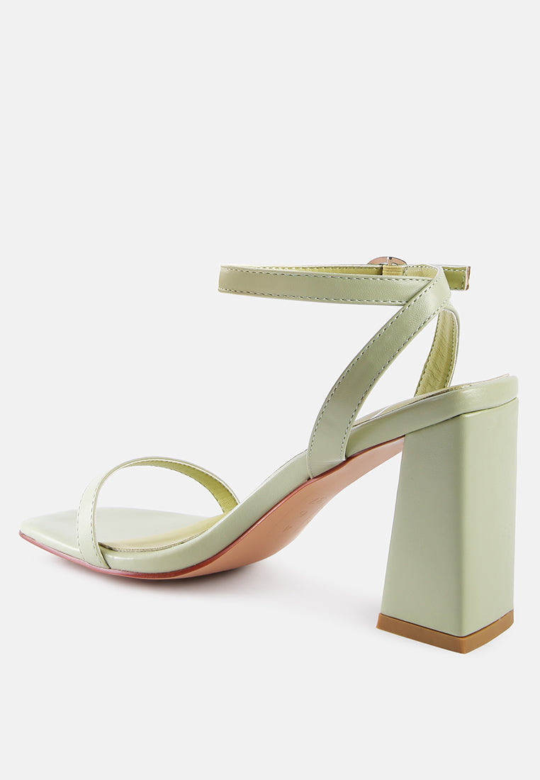 Mooncut Ankle Strap Block Heel Sandals - Glamourous Grace
