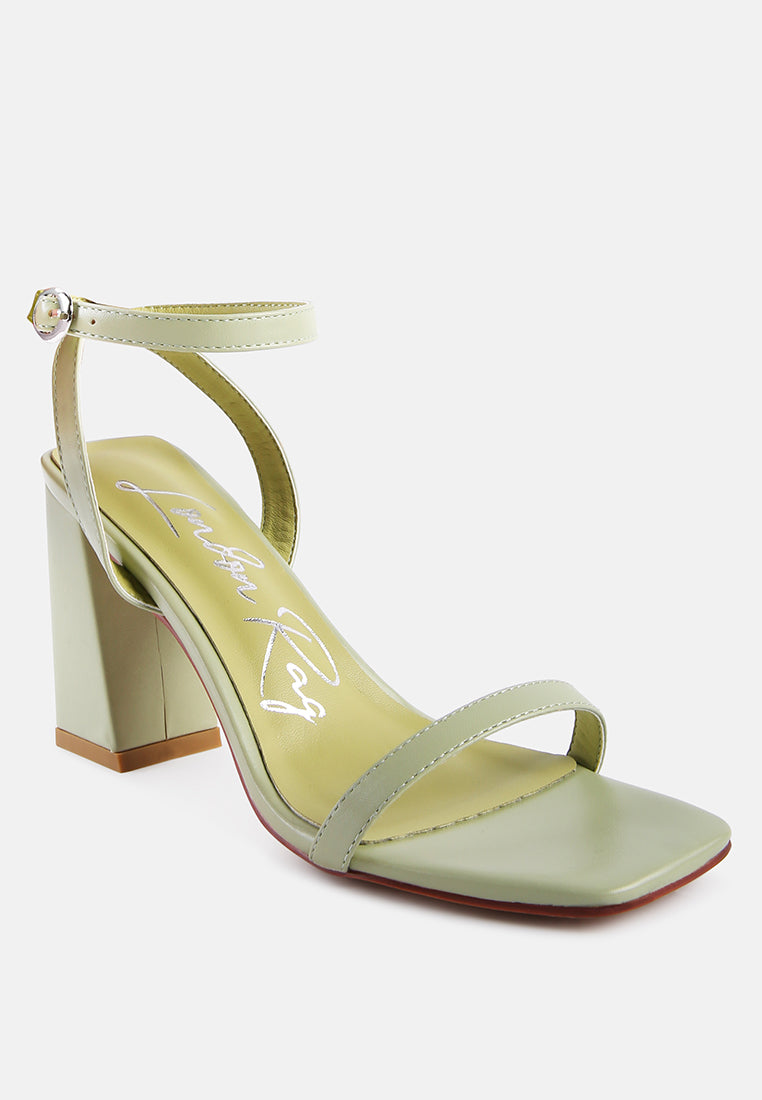 Mooncut Ankle Strap Block Heel Sandals - Glamourous Grace