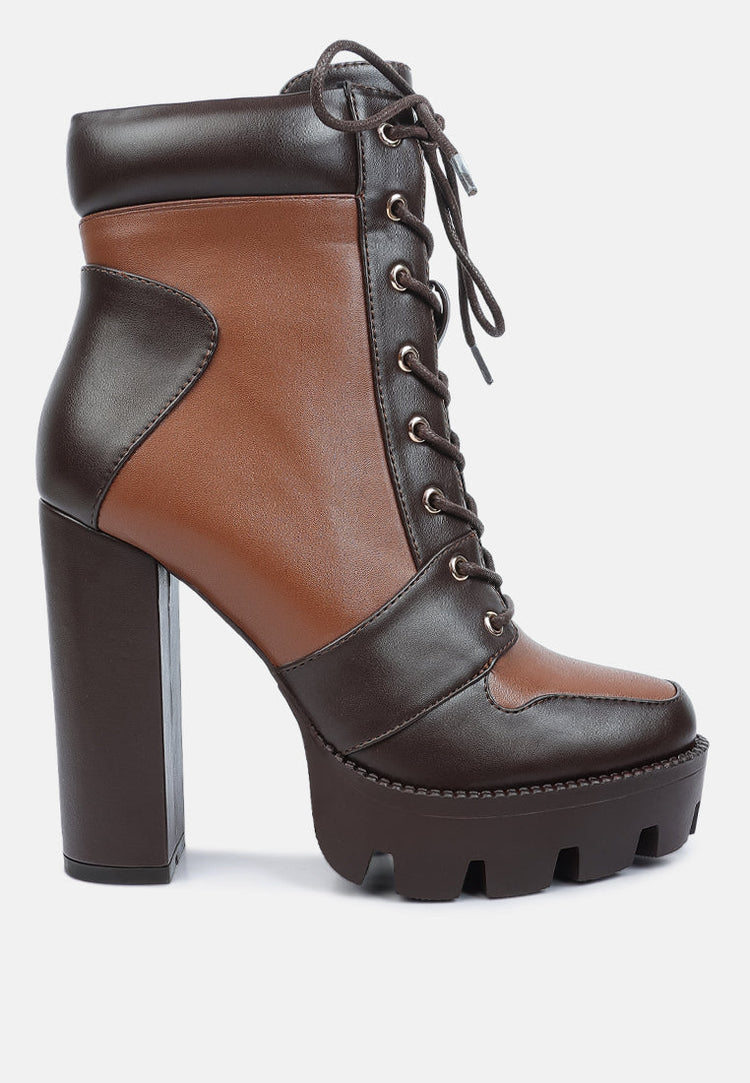 Moos Block Heel Lace Up Boots - Glamourous Grace