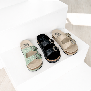 Morgana Western Sandal in Black - Glamourous Grace