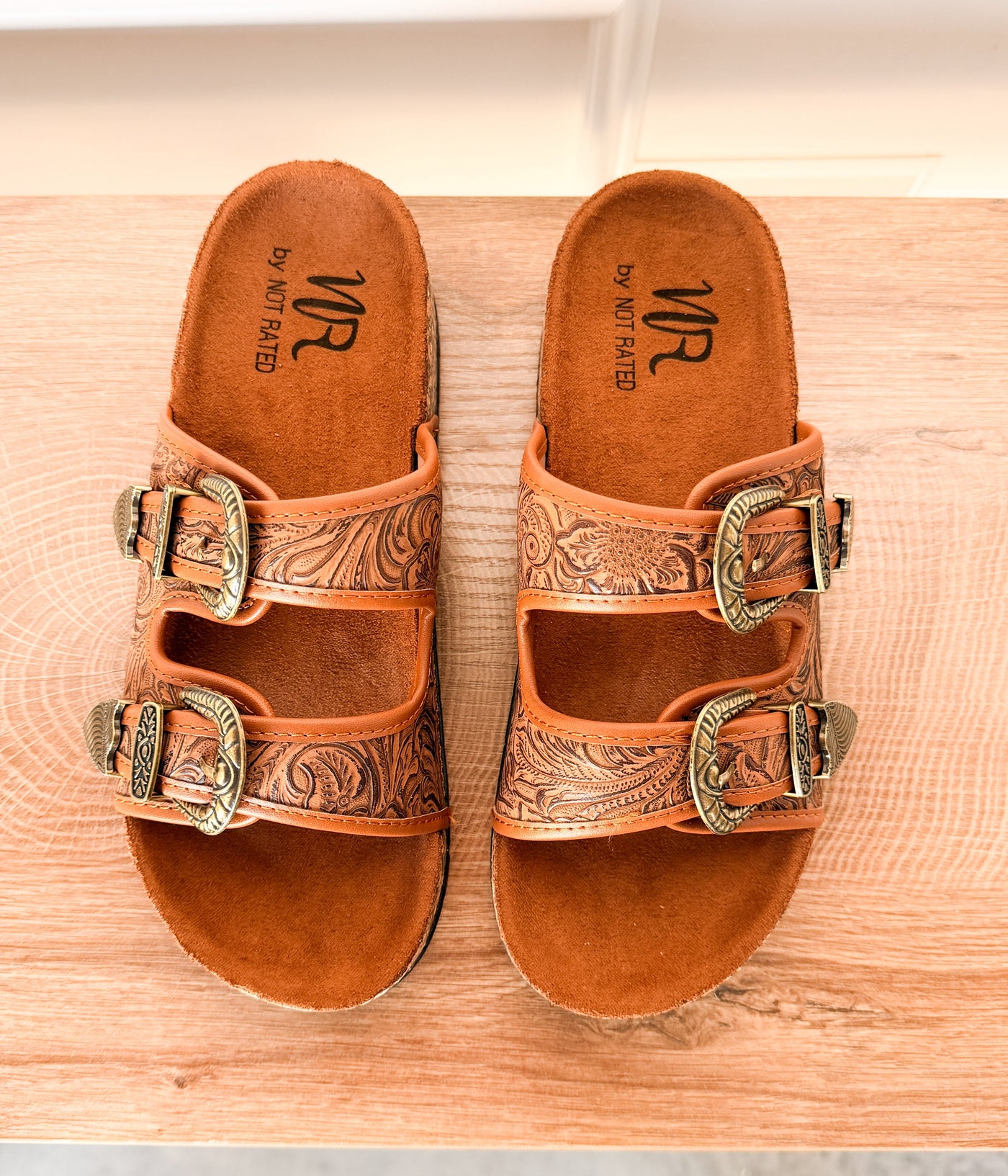 Morgana Western Sandal in Tan - Glamourous Grace