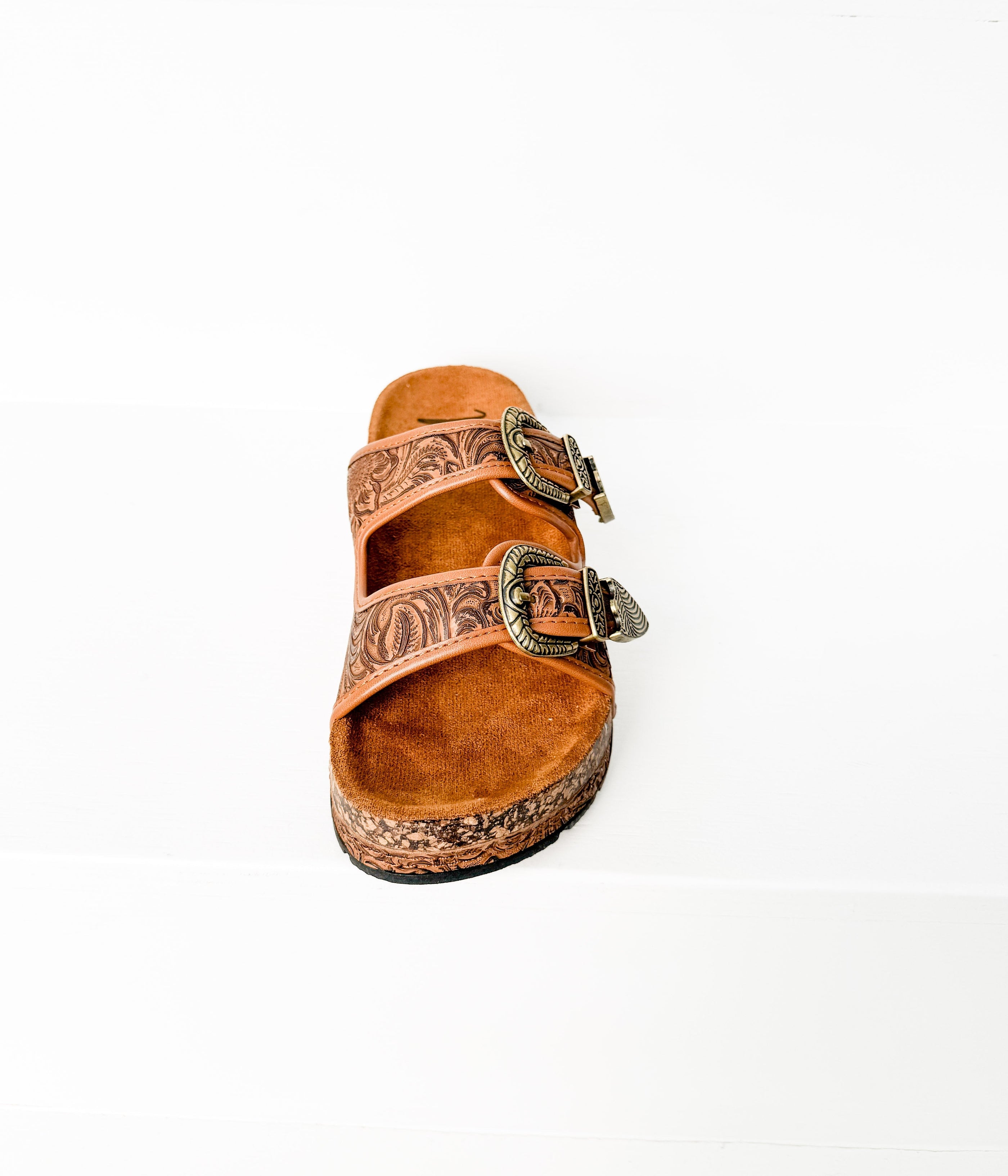 Morgana Western Sandal in Tan - Glamourous Grace