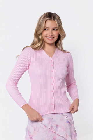 Moss Cardigan (Light Pink)