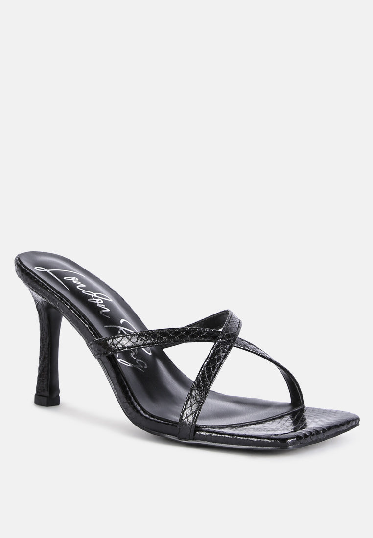 Muriel Cross Strap Slip On Sandals - Glamourous Grace
