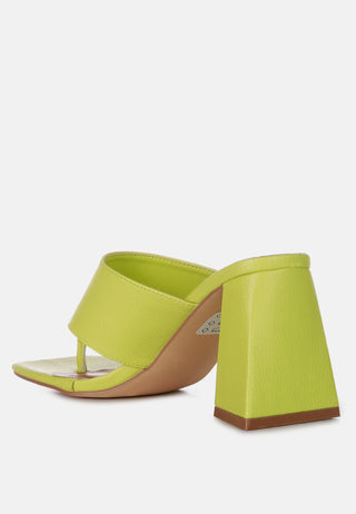 Muse Me Triangular Block Heel Thong Sandals
