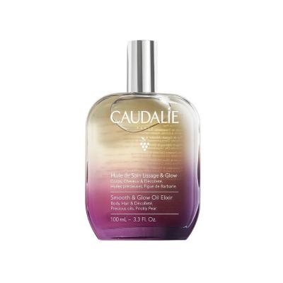 Caudalie Smoothing Radiance Body & Hair Oil: Argan, Grape Seed & Prickly Pear - Vegan, Non-Greasy Body and Hair Elixir for All Skin Types - Glamourous Grace