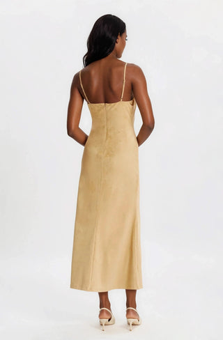 Nadira Faux Suede Dress – Soft Camel (Final Sale) - Glamourous Grace