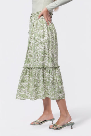 Nancy Skirt (White/Green)