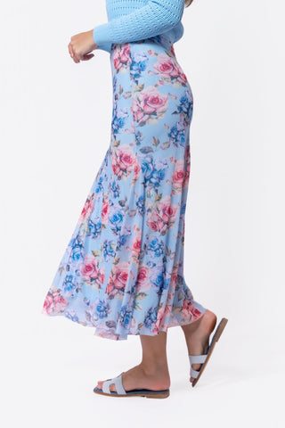 Natalia Skirt (Blue Flower)