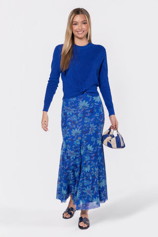 Natalia Skirt (Blue Pattern)